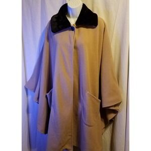 LeMode Faux Fur Collar‎ Cape/ coat One Size Vintage